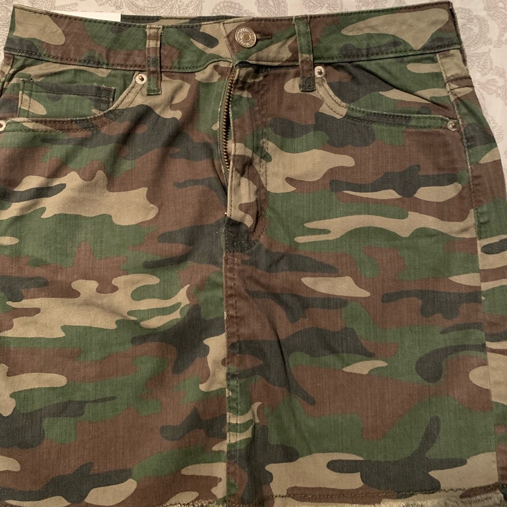 Camo Denim Mini Skirt!